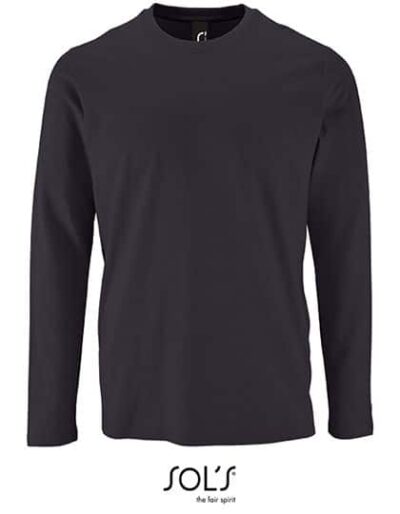 Men´s Long Sleeve T-Shirt Imperial - mouse-grey-(solid)